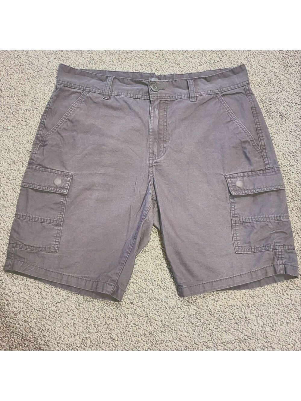 Mountain Ridge Gorpcore Canvas Cargo Shorts Relaxed Fit Utility Hiking Pockets